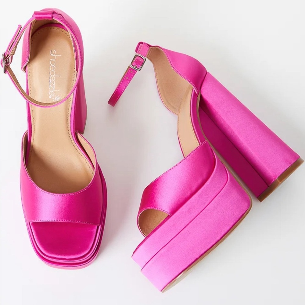 AIMEE BARBIE PINK CHUNKY PLATFORM SANDALS
